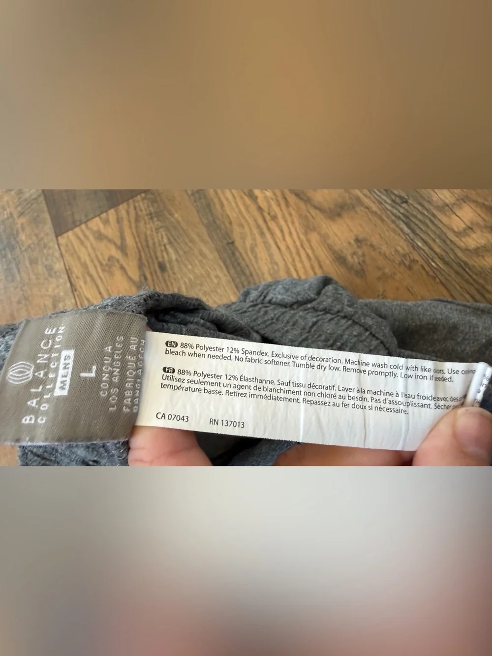 Balance Collection Men’s Soft Brushed Jersey Athletic Shorts, Size Large, Gray